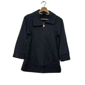 Volcom | 3/4 Sleeve All-Over Print Button Collar Zip Up Sweatshirt